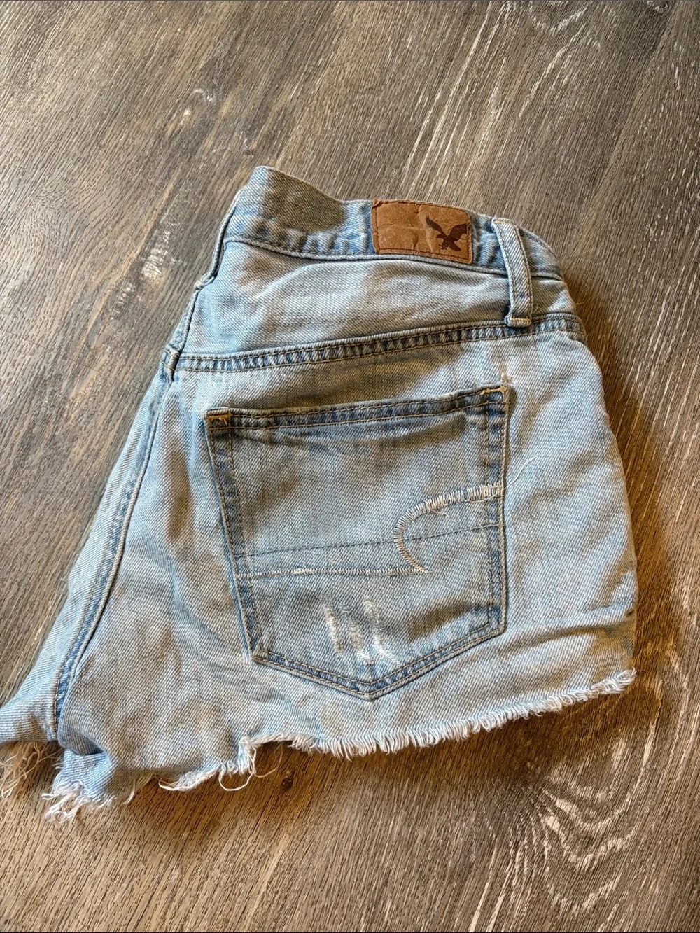 Light Blue Distressed Denim Women's Shorts
